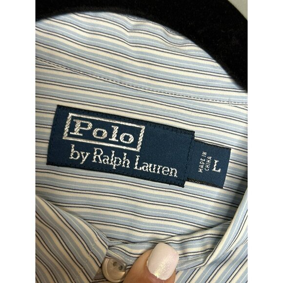 POLO by Ralph Lauren LS Button-Up Shirt Men's Large Striped Classic - Picture 6 of 11